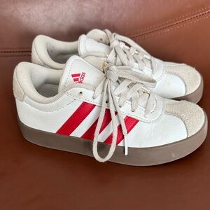 Adidas White and Red Casual Sneakers